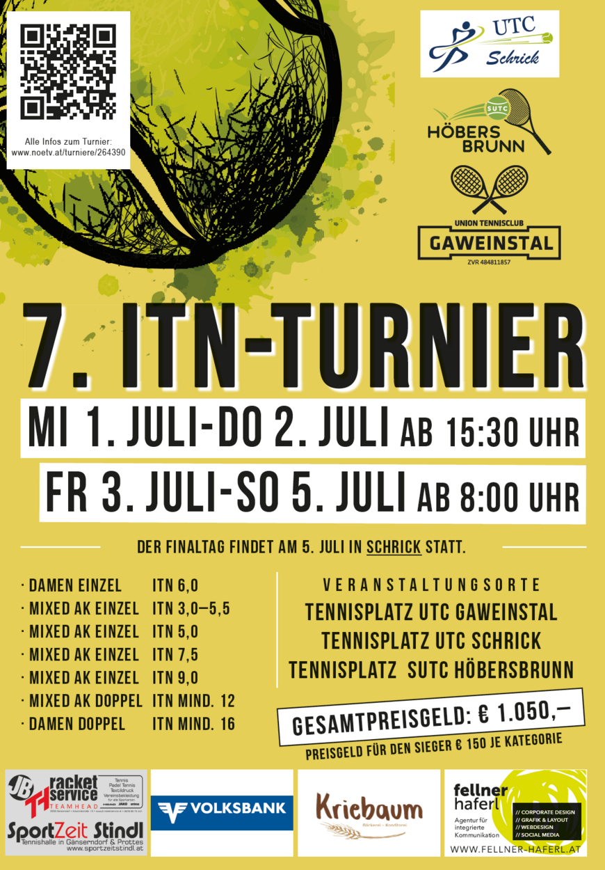 Anmelundung zum "7.ITN Turnier der Großgemeinde Gaweinstal"