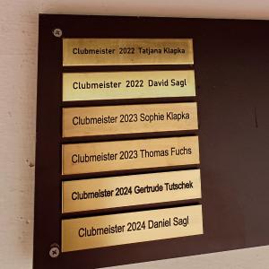 Die Clubmeistertafel wurde aktualisiert